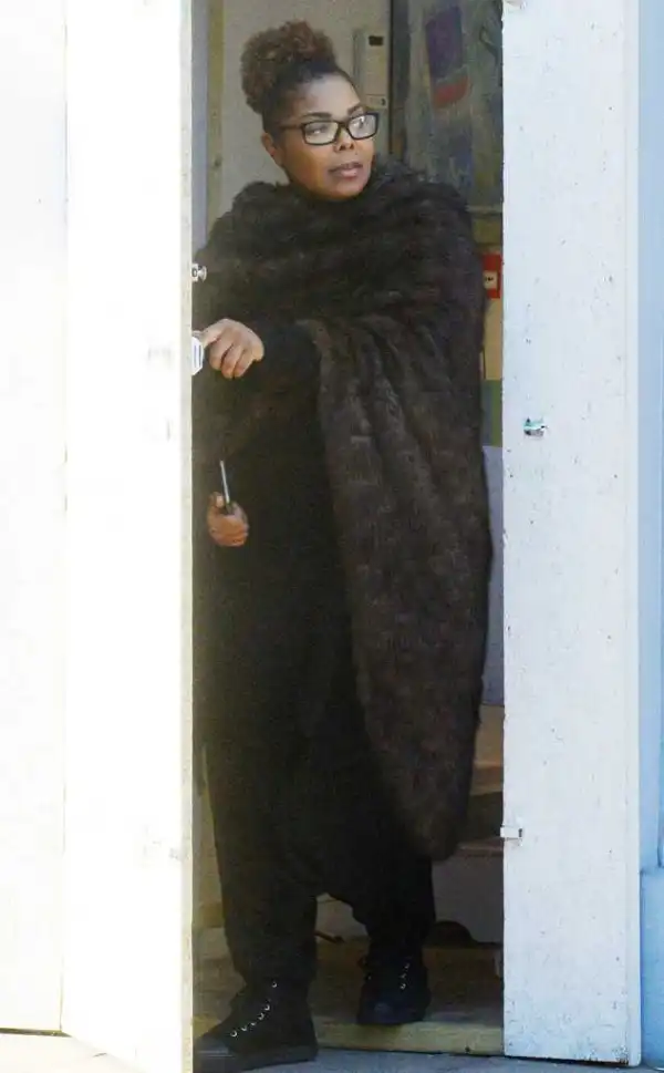 Janet Jackson spotted out for first time since welcoming son (Photos)